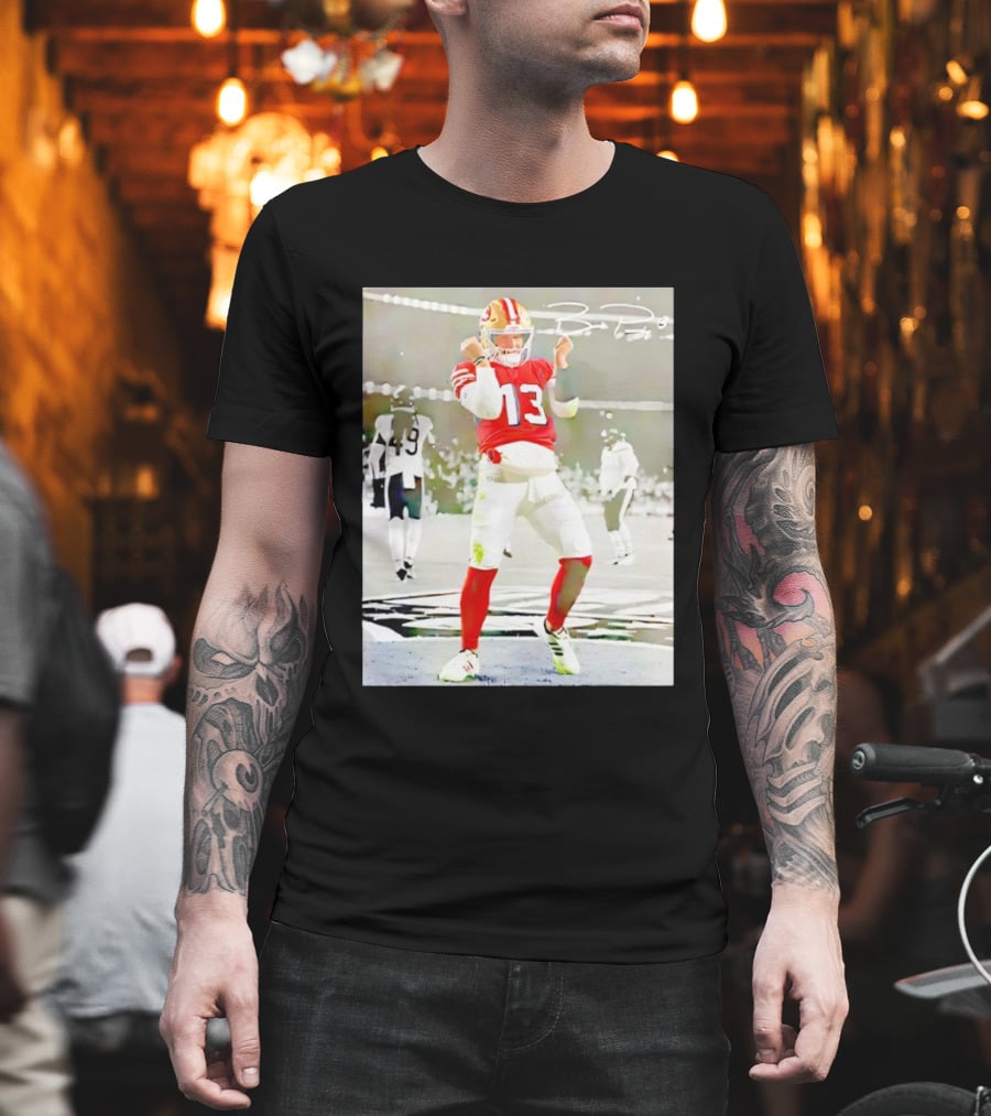 Brock Purdy 13 San Francisco 49ers Dancing Against Chicago Football Game T-Shirt