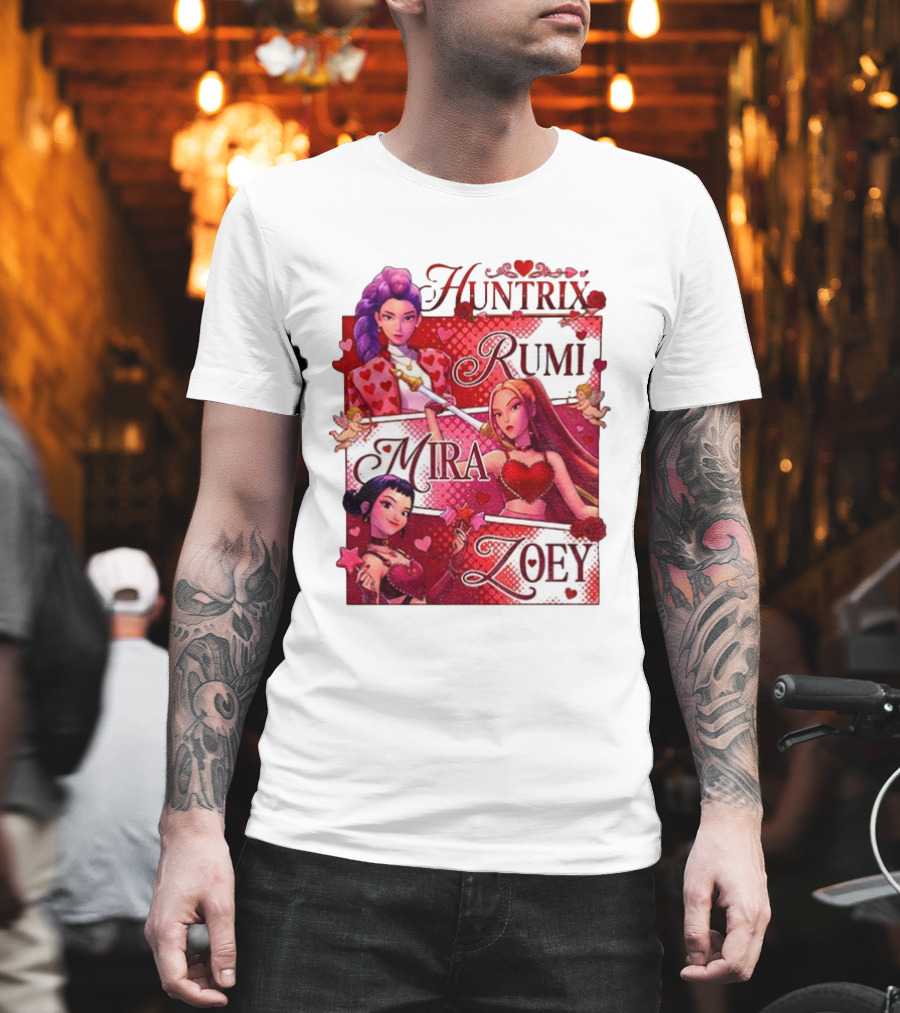 Saja Kpop Idol Huntrix Rumi Mira Zoey Valentine’s Day T-Shirt