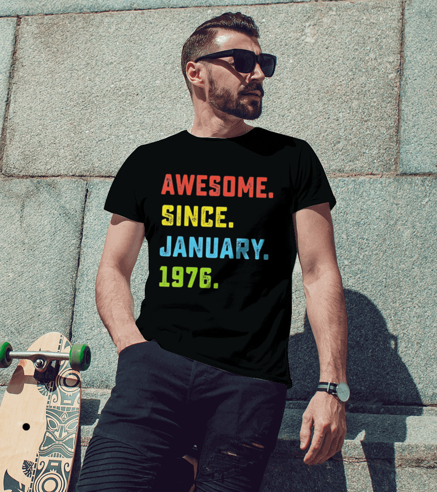 Awesome Since January 1976 50th Birthday Celebration T-Shirt