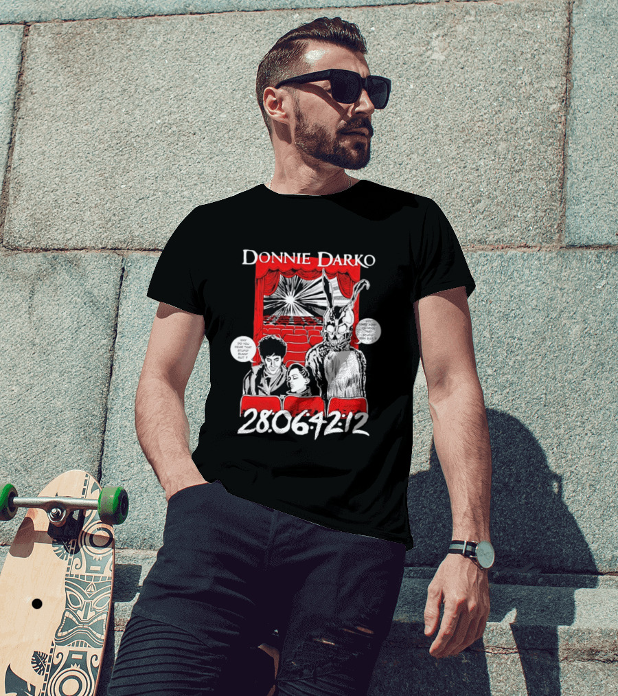 Donnie Darko Horror Comic Why Are You Wearing That Stupid Man Suit 28 06 42 12 T-Shirt