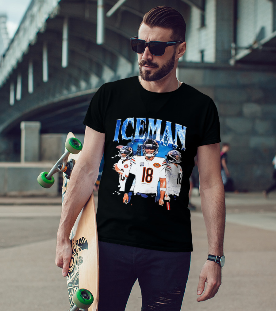 Funny Iceman Chicago Bears Game Day 18 Caleb Williams Football T-Shirt