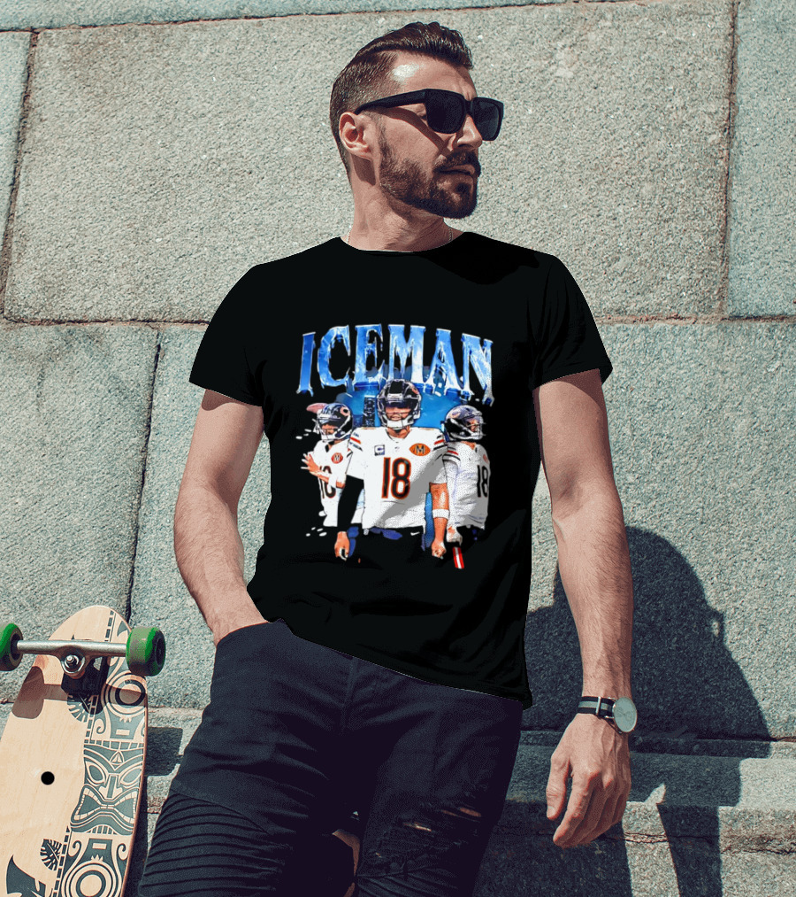 Funny Iceman Chicago Bears Game Day 18 Caleb Williams Football T-Shirt
