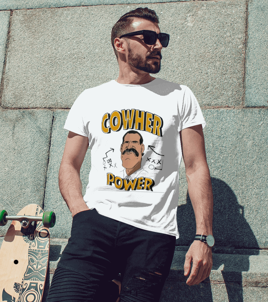 Cowher Power Pittsburgh Steelers Coach Bill Cowher Football T-Shirt