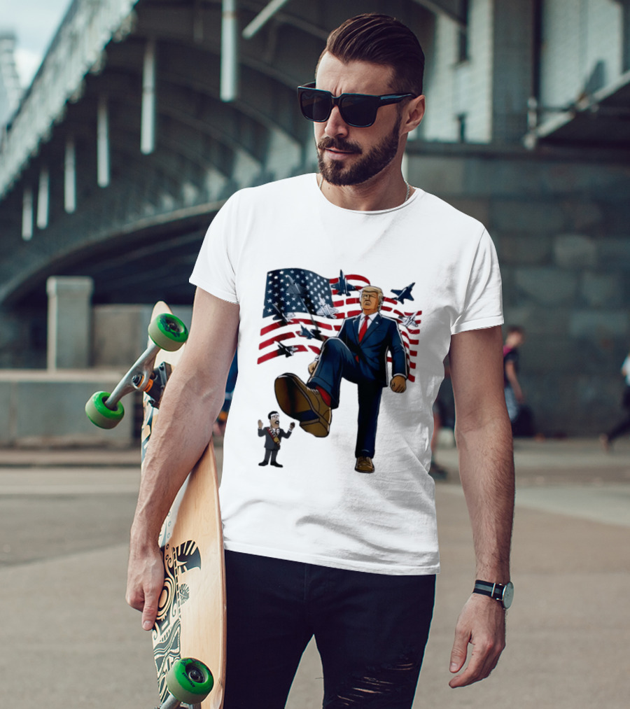 Trump Venezuela Oil Nicolas Maduro 2026 Fighter Jets American Flag T-Shirt