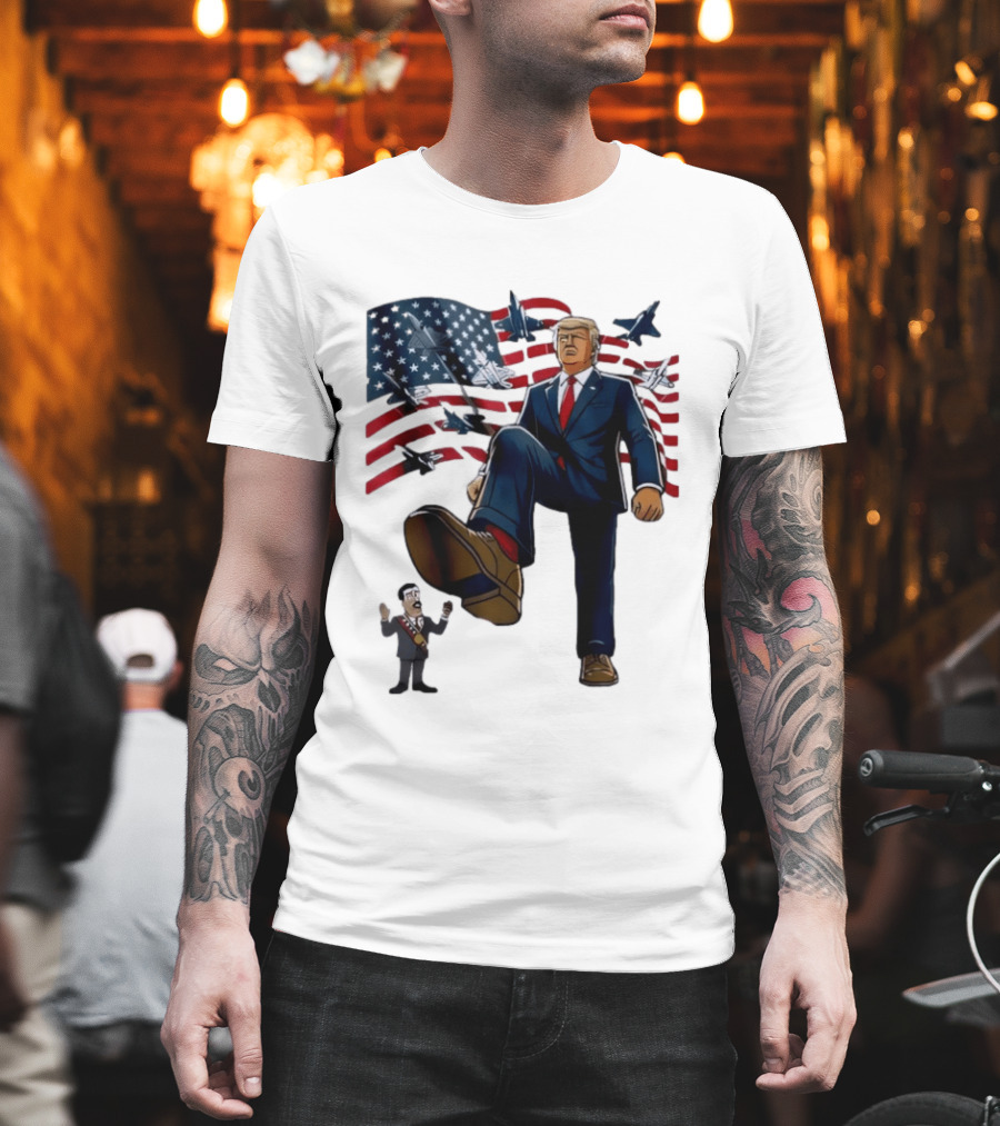 Trump Venezuela Oil Nicolas Maduro 2026 Fighter Jets American Flag T-Shirt