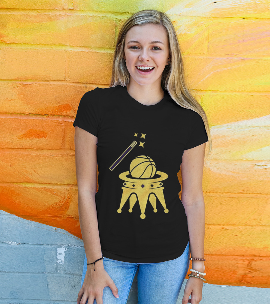 LeBron James Los Angeles Lakers Basketball King James Vintage Magic Wand Crown T-Shirt