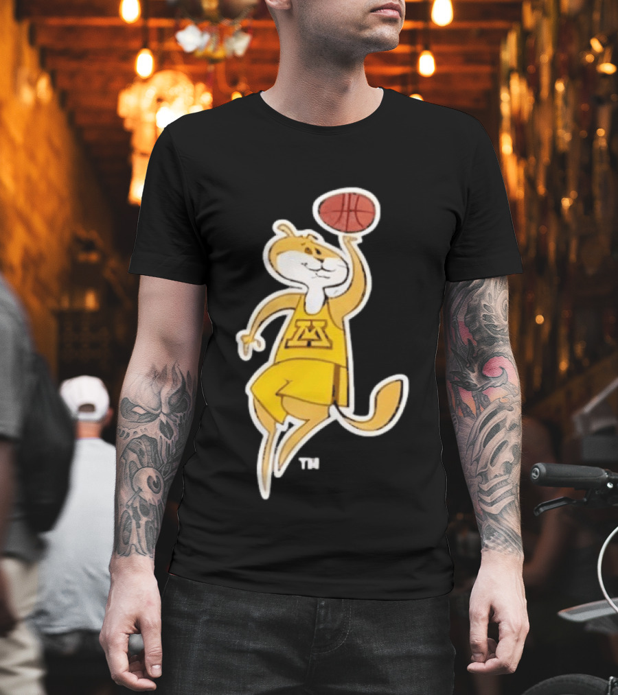 Minnesota Gophers Basketball Mascot Slam Dunk T-Shirt