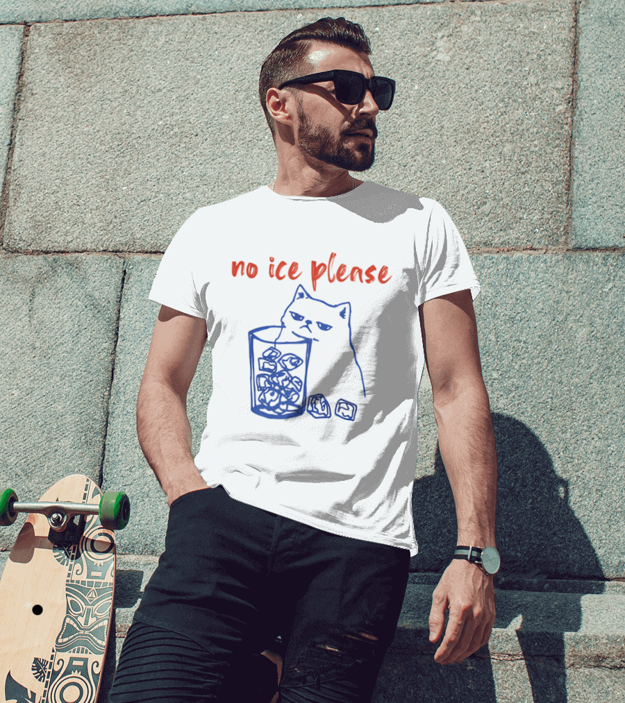 No Ice Please Cat Anti ICE Political T-Shirt