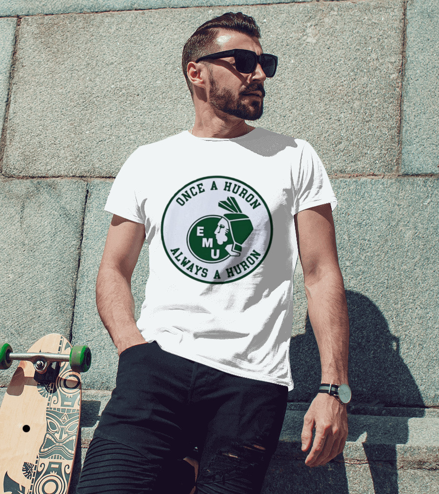 Eastern Michigan University EMU Once A Huron Always A Huron T-Shirt