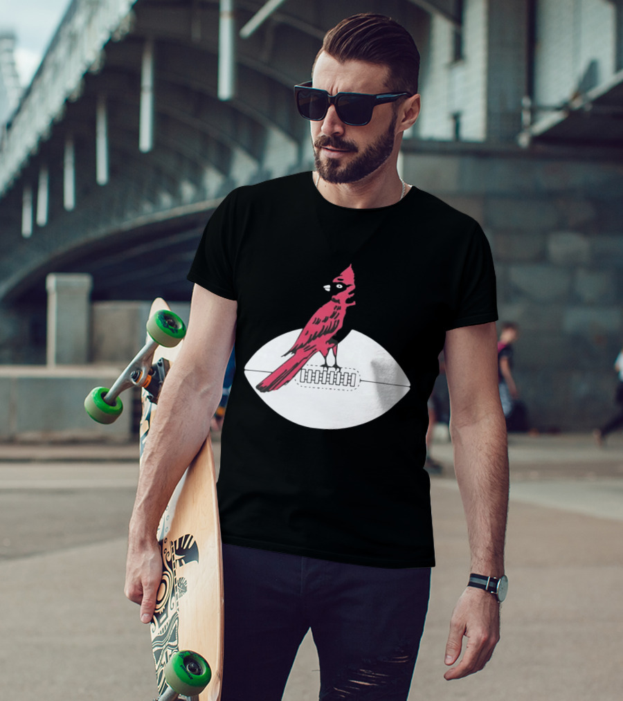 Arizona Cardinals Bird On Football T-Shirt