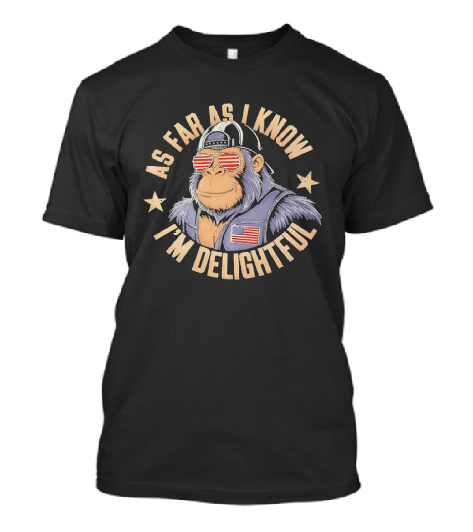King Kong Wearing Sunglasses As Far As I Know I’m Delightful Vintage T-Shirt