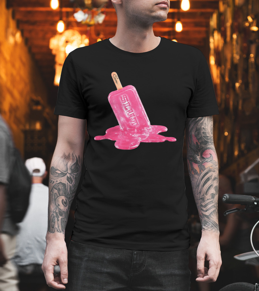 SLUT Pink Melting Ice Cream Stick T-Shirt
