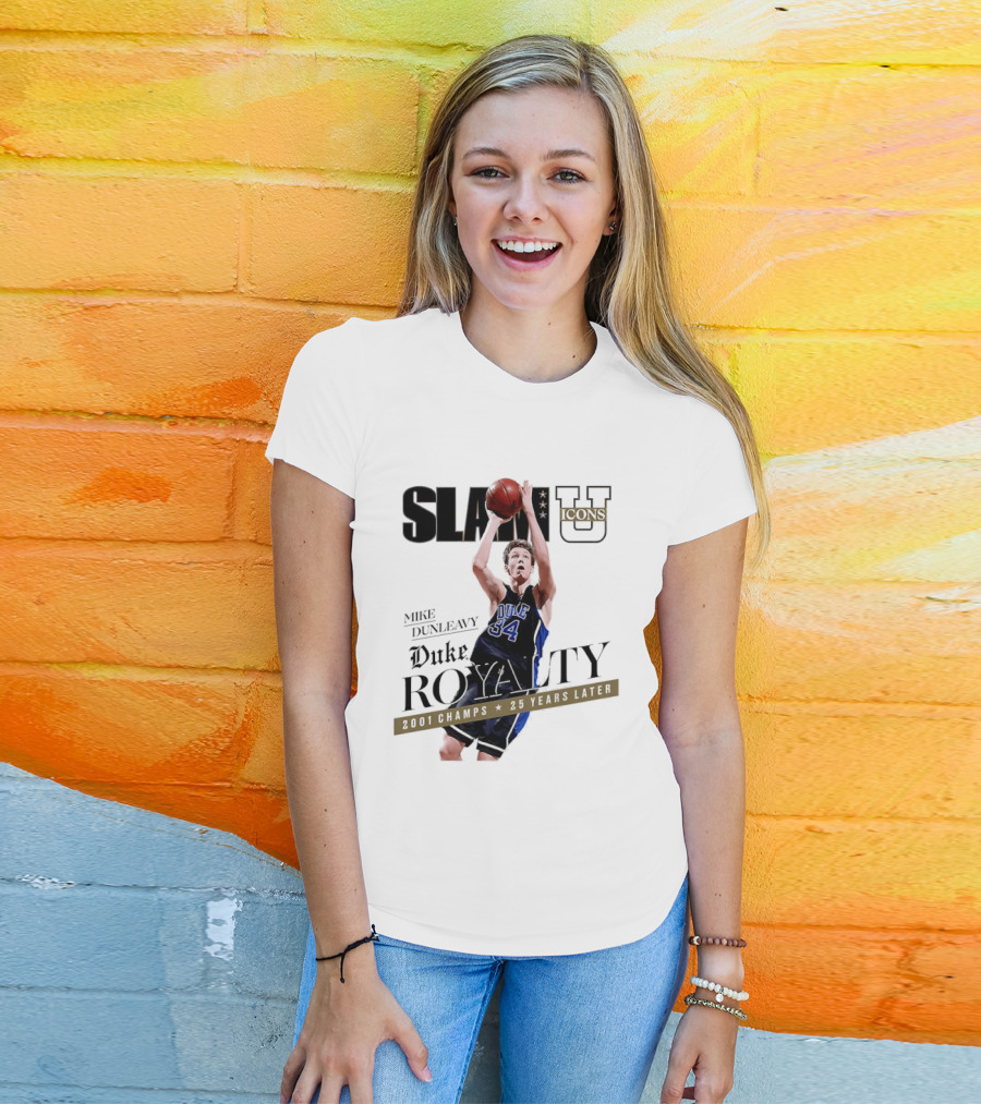 Slam U Mike Dunleavy Duke Royalty 2001 Champs 25 Years Later T-Shirt