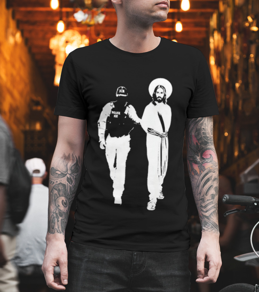 Anti Ice Jesus Arrested Iconic T-Shirt