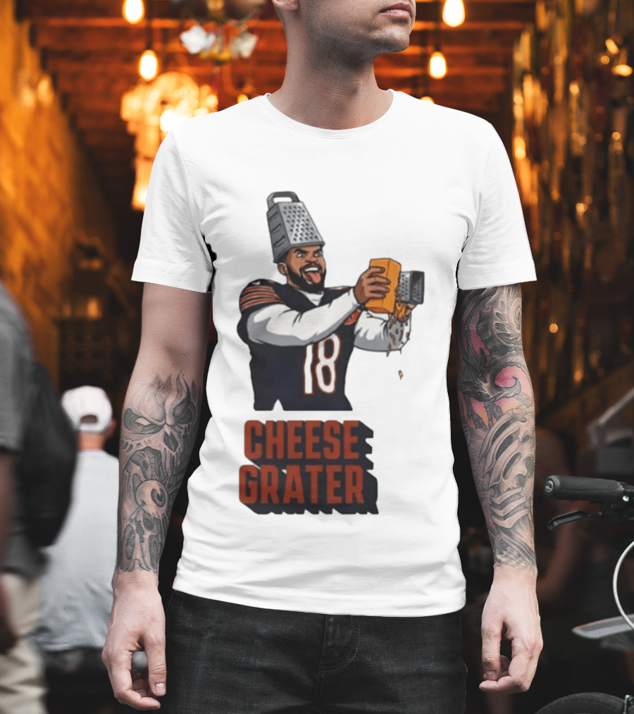 Caleb Williams Cheese Grater Chicago Football Humor T-Shirt