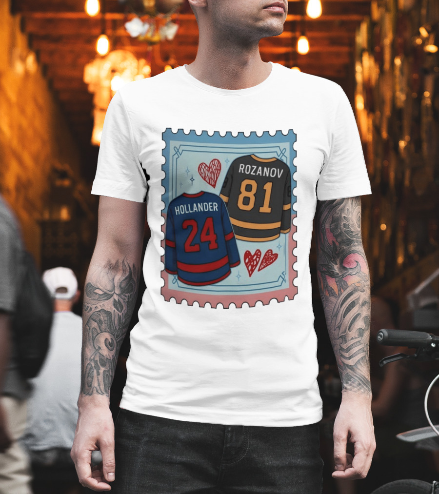 Hollander Rozanov 24 81 Hockey Romance Stamp T-Shirt