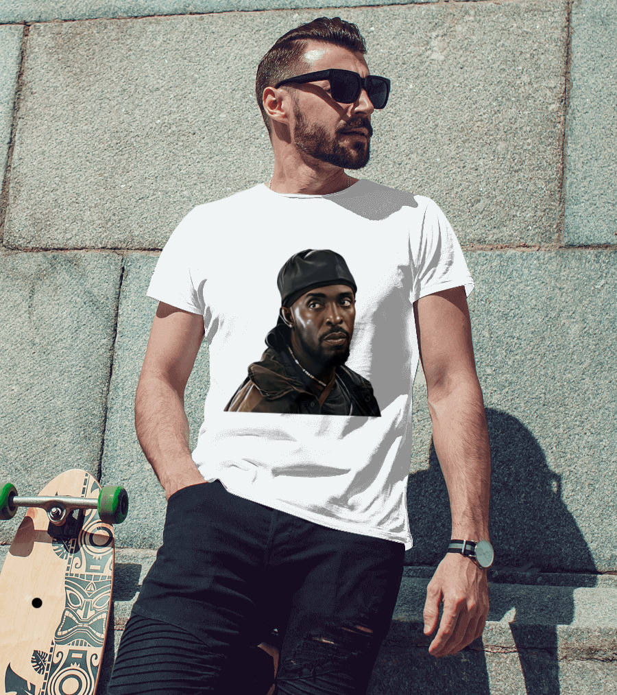 Tray Chaney The Wire Omar Leather Hat Beaded Necklace T-Shirt