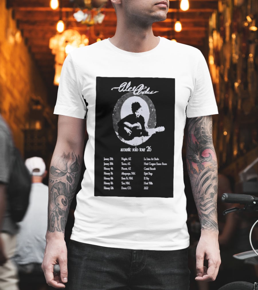 Alec André Acoustic Solo Tour 2026 Concert Dates and Locations T-Shirt