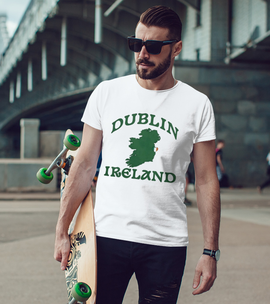 Dublin Ireland Map St Patrick's Day Irish Charm T-Shirt