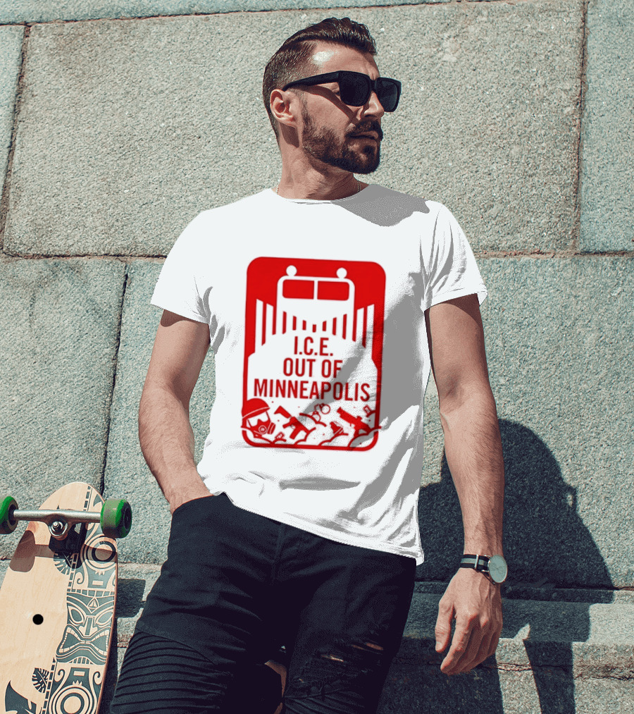 I.C.E. Out Of Minneapolis Protest Message T-Shirt