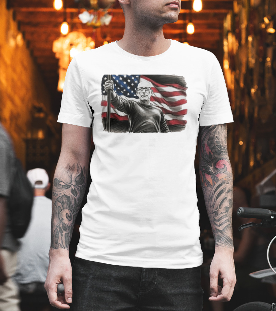 Scott Adams Holding American Flag Patriotic T-Shirt