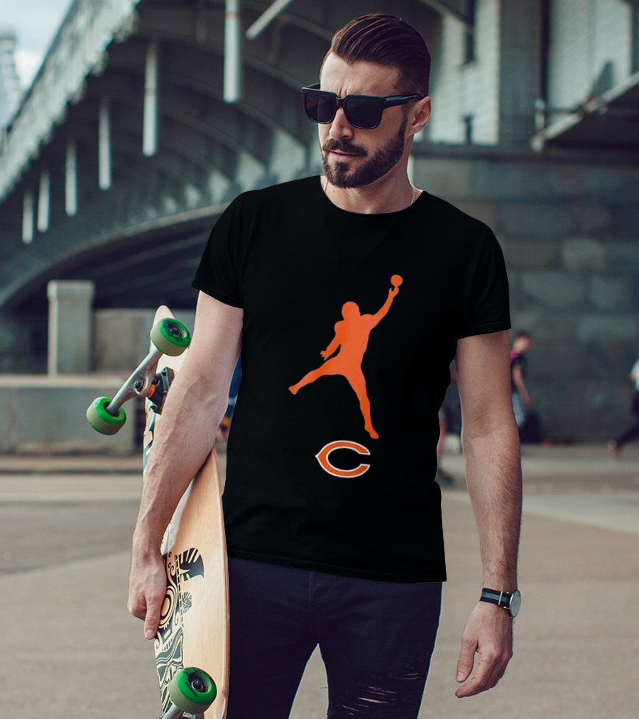 Caleb Williams The Iceman Chicago Jump Pass Football T-Shirt