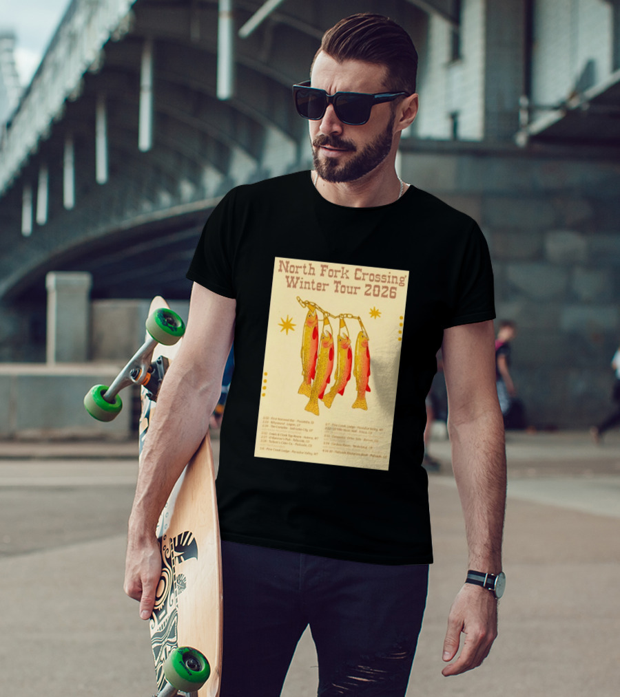 North Fork Crossing Winter Tour 2026 Dates And Locations Trout Chain T-Shirt