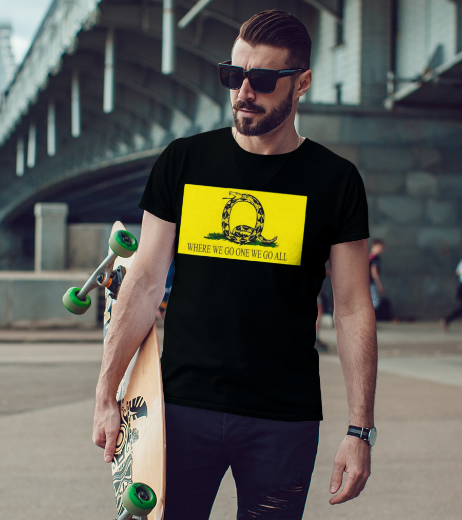 Snake Q Symbol Where We Go One We Go All T-Shirt