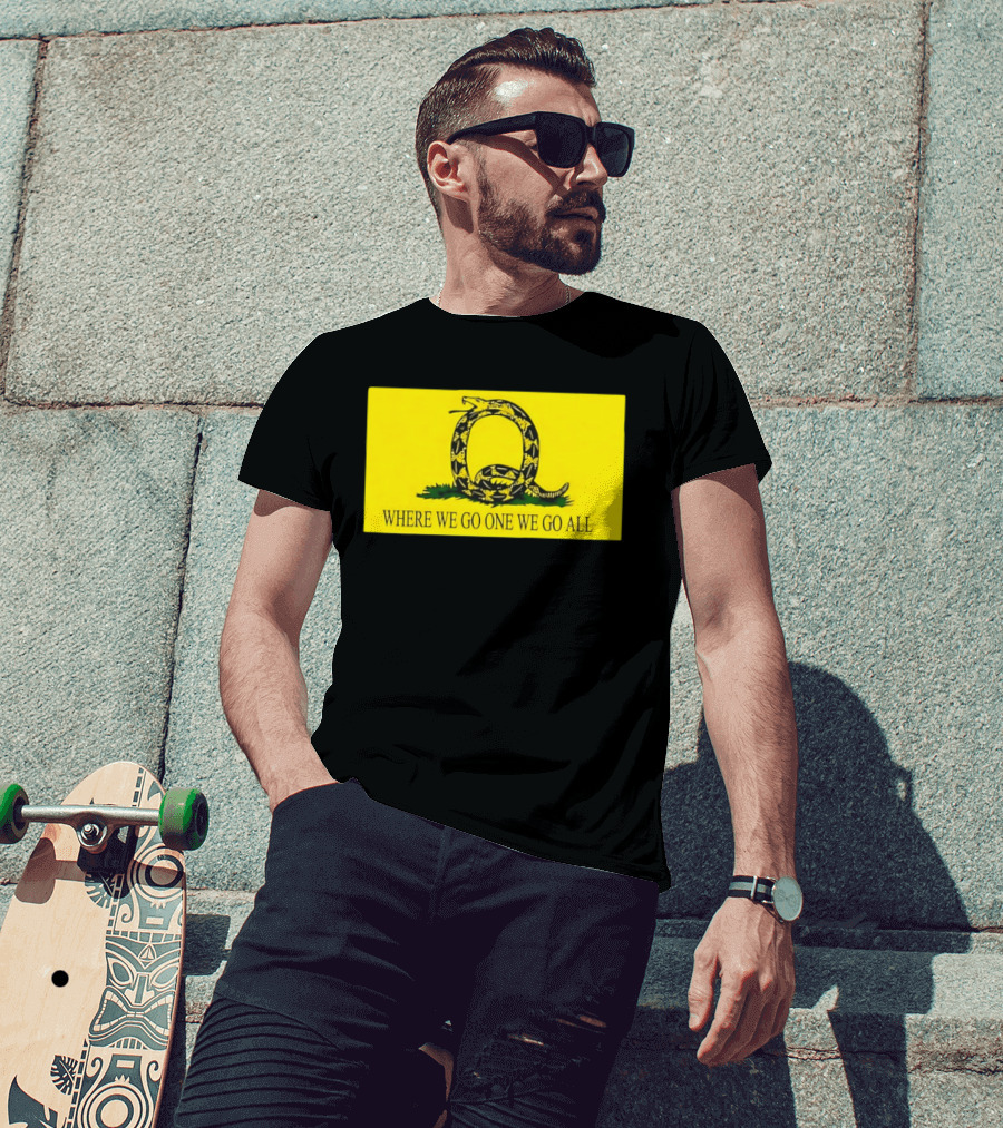 Snake Q Symbol Where We Go One We Go All T-Shirt