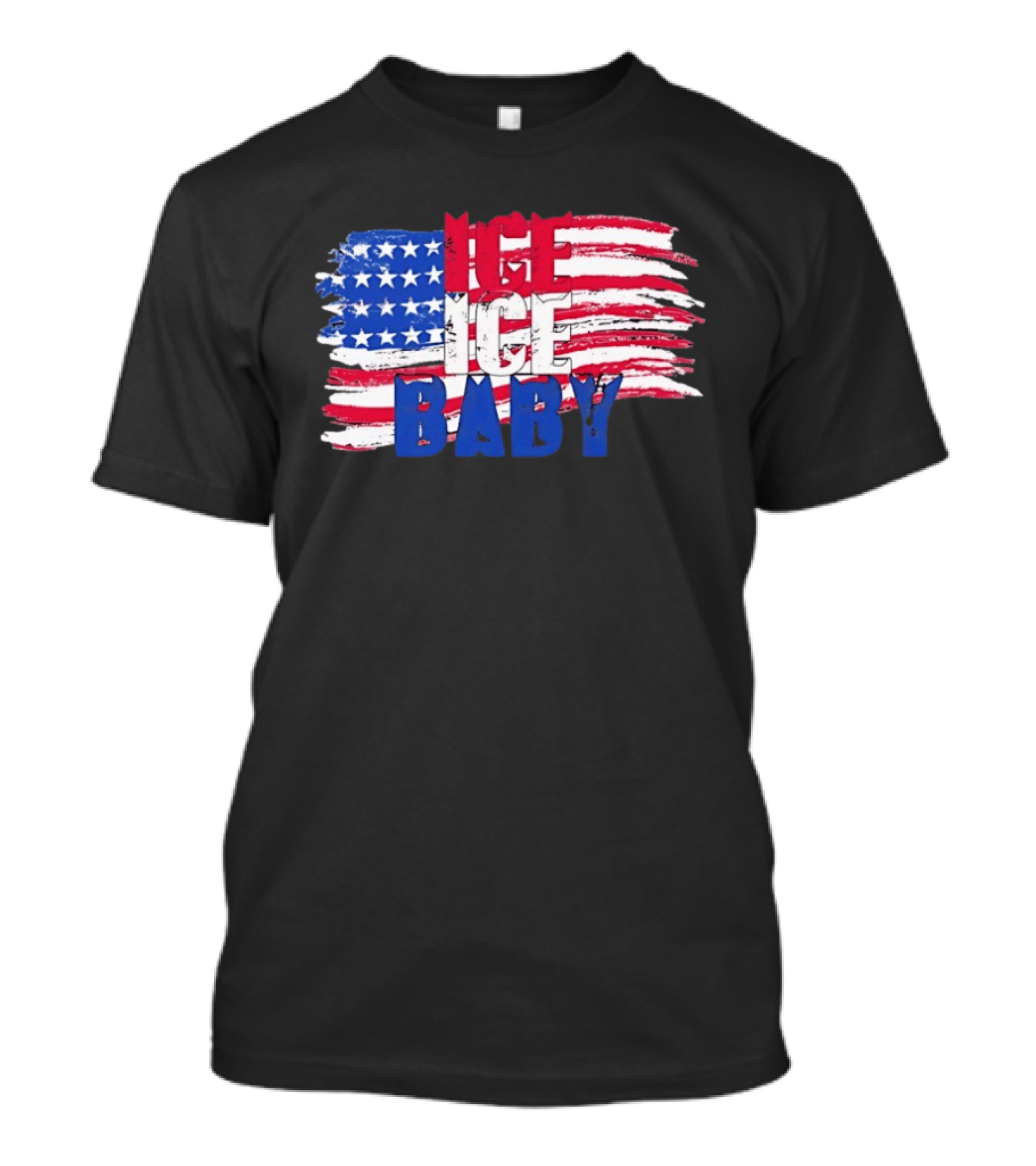 Ice Ice Baby American Flag USA Stars And Stripes T-Shirt