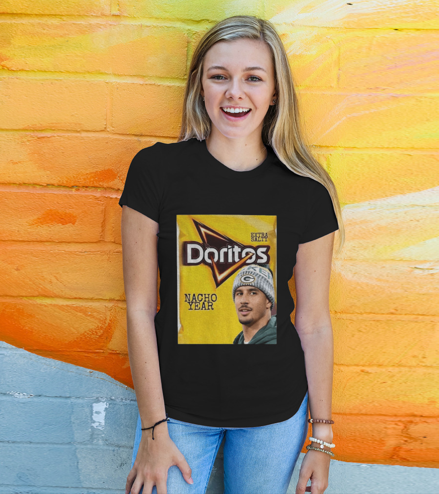 Doritos Nacho Year Extra Salty Green Bay Packers Football Beanie T-Shirt