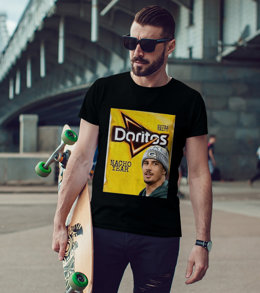 Doritos Nacho Year Extra Salty Green Bay Packers Football Beanie T-Shirt