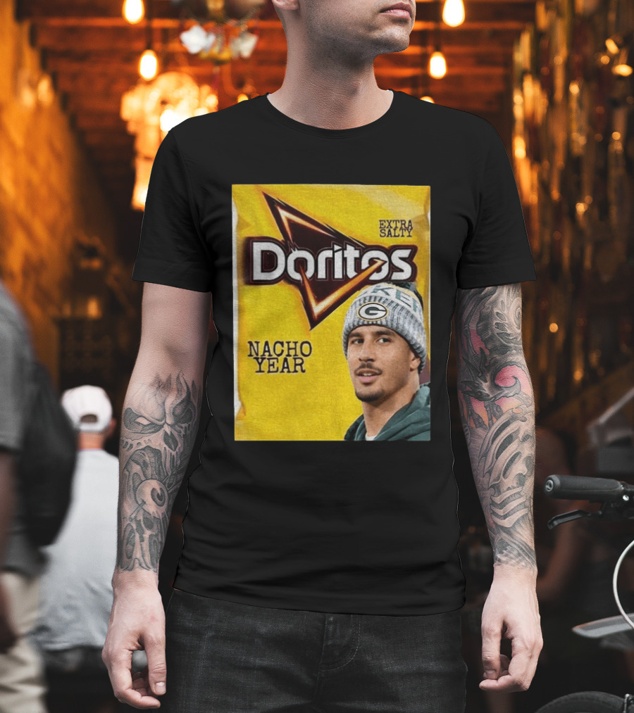 Doritos Nacho Year Extra Salty Green Bay Packers Football Beanie T-Shirt