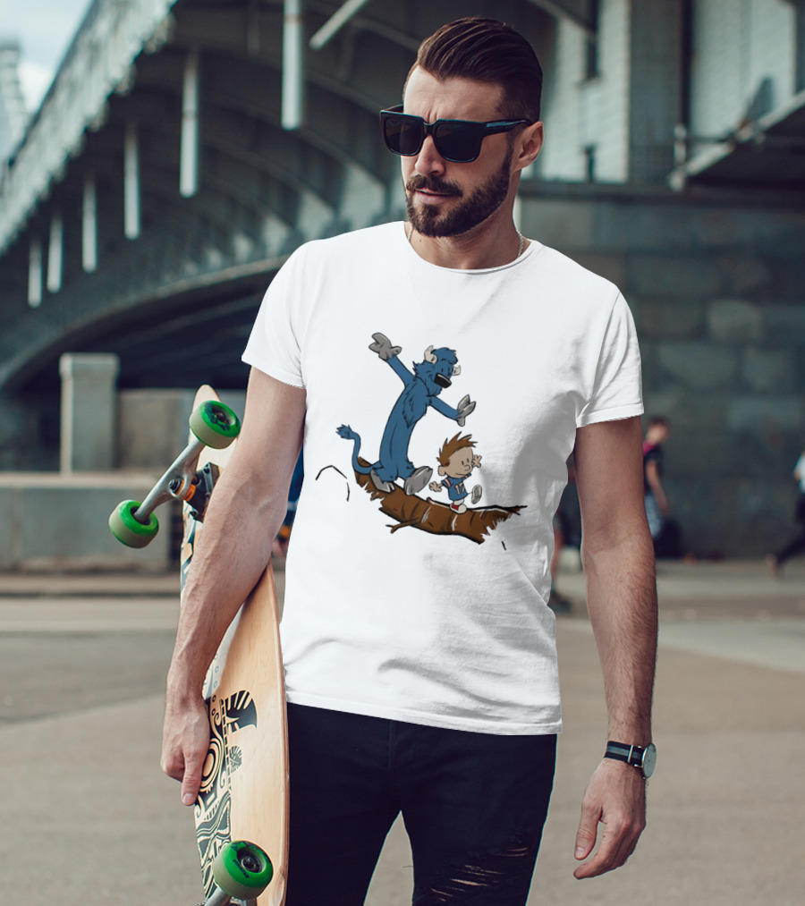 Allen And Huddles Buffalo Bills Calvin And Hobbes Cartoon Adventure T-Shirt