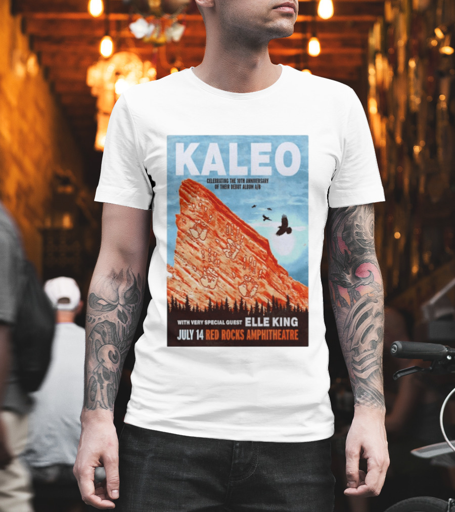 Kaleo Celebrating 10th Anniversary A/B With Guest Elle King July 14 Red Rocks Amphitheatre T-Shirt