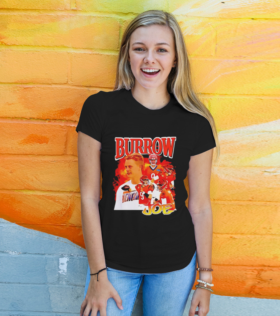 Burrow Joe 9 Cincinnati Bengals Football Star Blazing T-Shirt