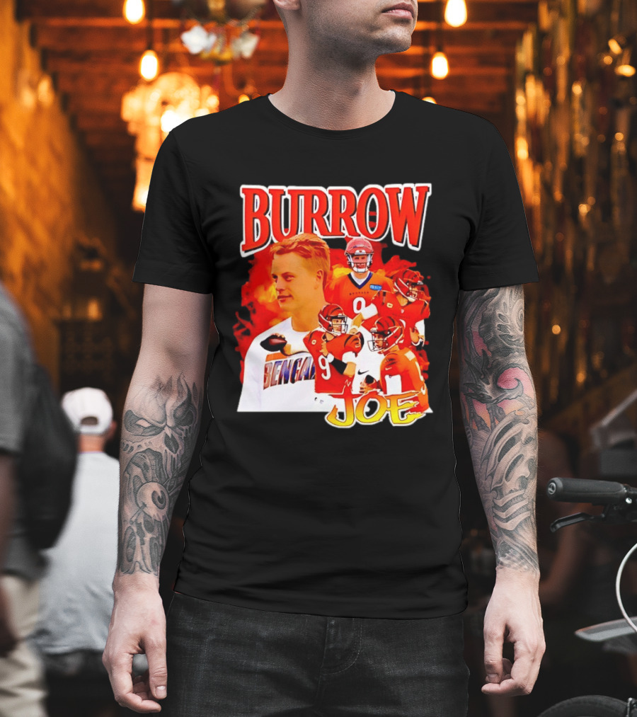 Burrow Joe 9 Cincinnati Bengals Football Star Blazing T-Shirt