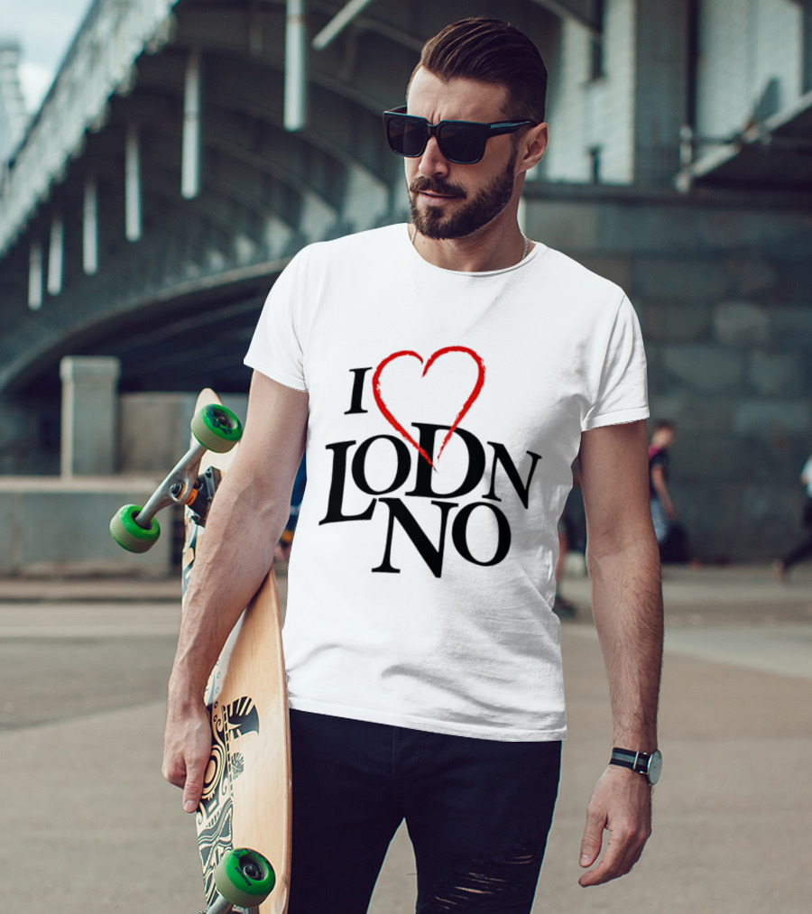 Unique I Love Lodon Style Text With Heart T-Shirt