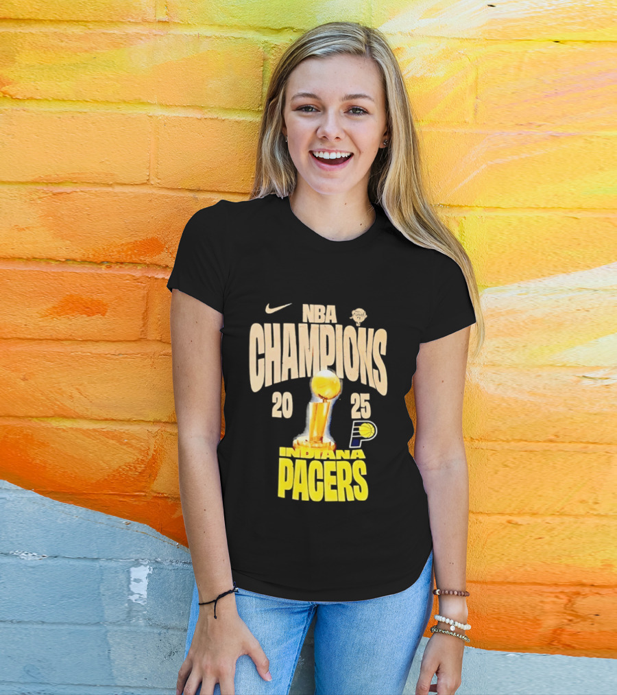 NBA Champions 2025 Indiana Pacers Trophy Nike T-Shirt