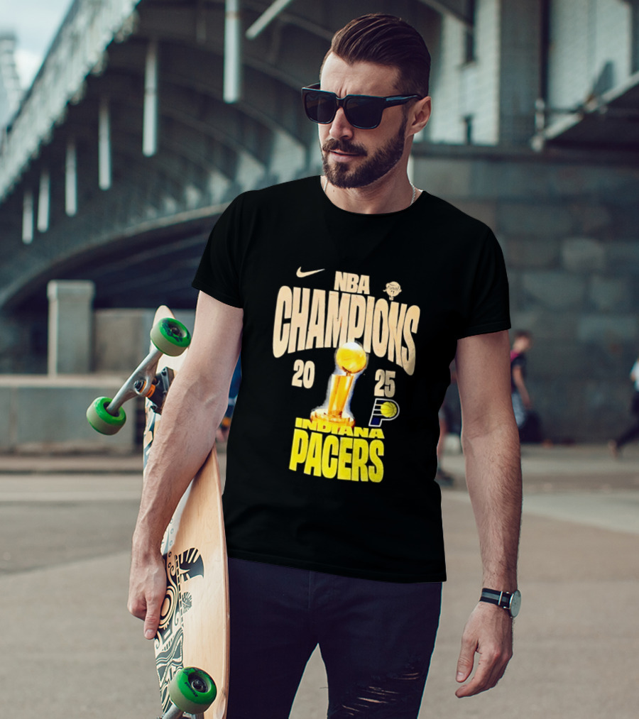 NBA Champions 2025 Indiana Pacers Trophy Nike T-Shirt