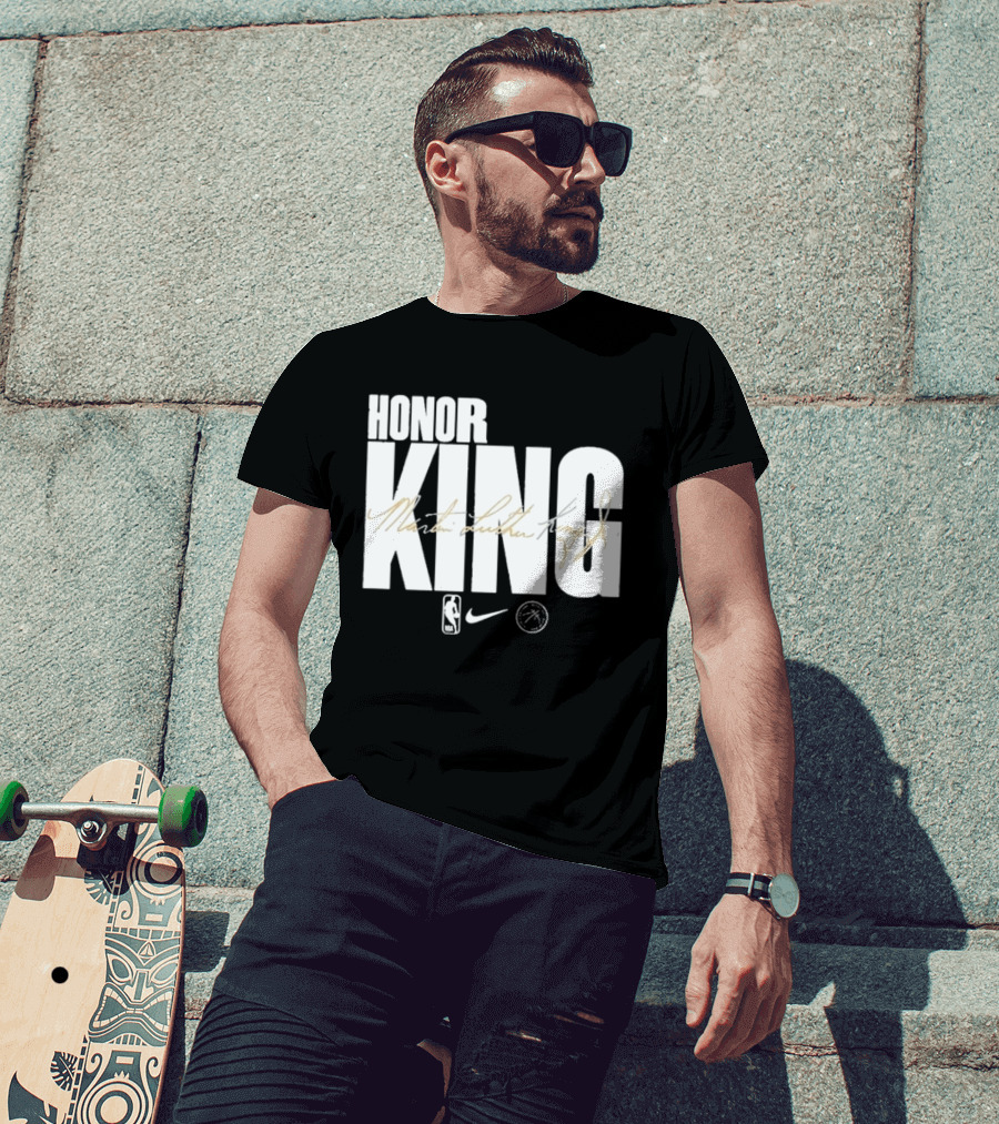 Honor King Martin Luther King Jr NBA Nike Los Angeles Lakers T-Shirt
