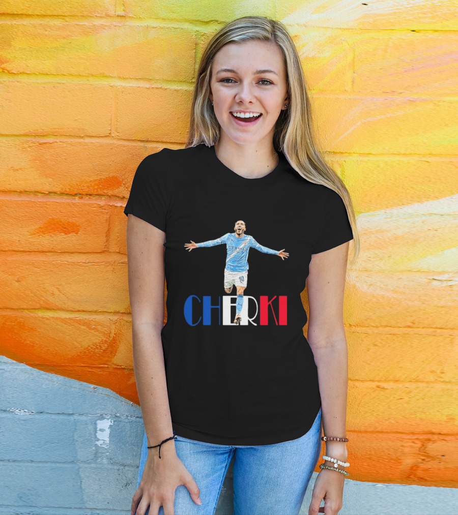 Rayan Cherki 10 Manchester City Etihad Airways T-Shirt