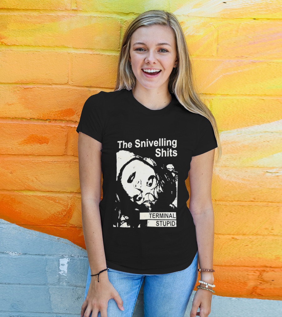The Snivelling Shits Terminal Stupid Album Cover T-Shirt