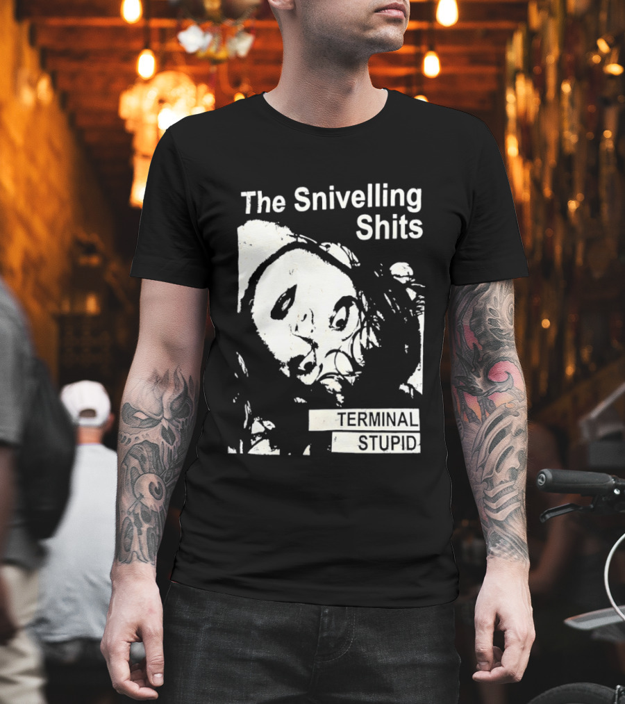 The Snivelling Shits Terminal Stupid Album Cover T-Shirt