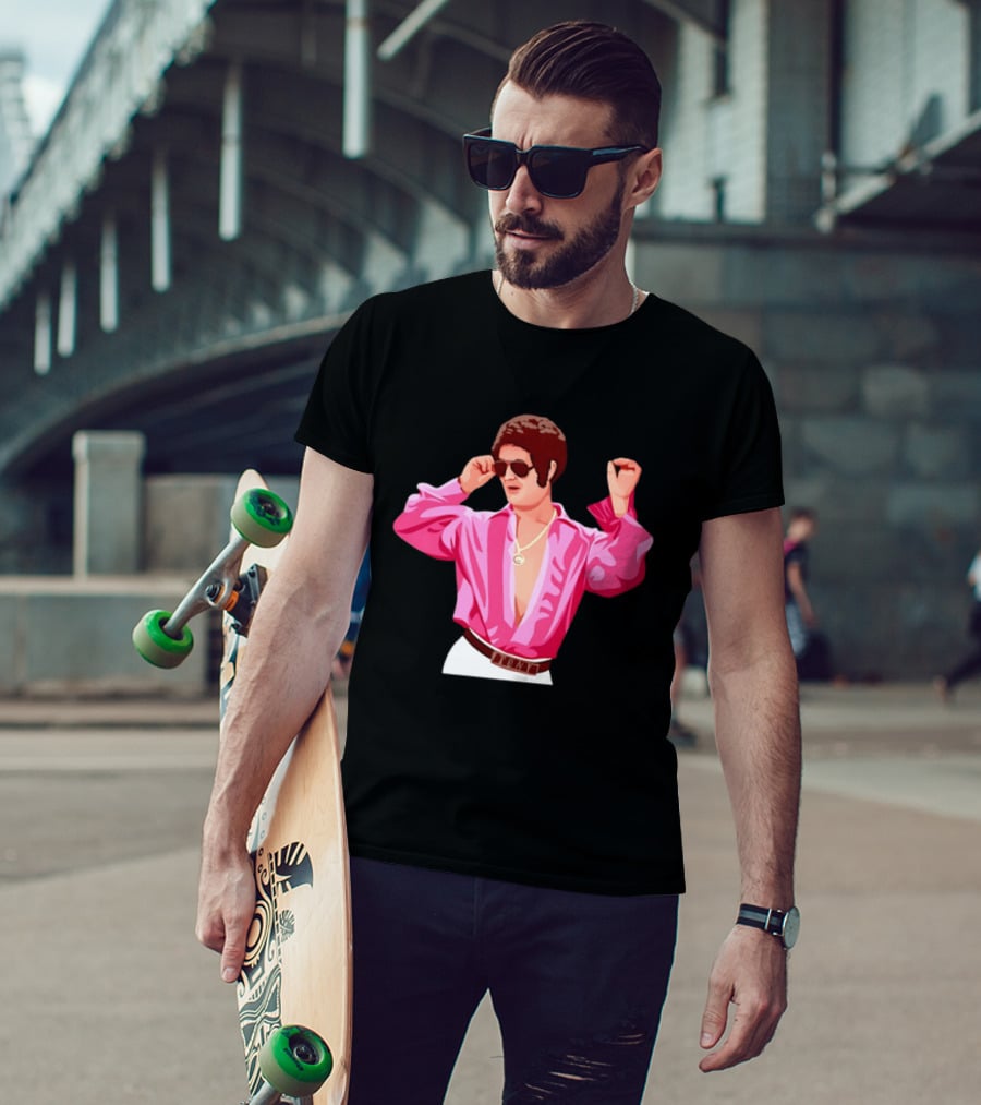 Tony Angelino Cartoon Parody Pink Sunglasses Iconic Look T-Shirt
