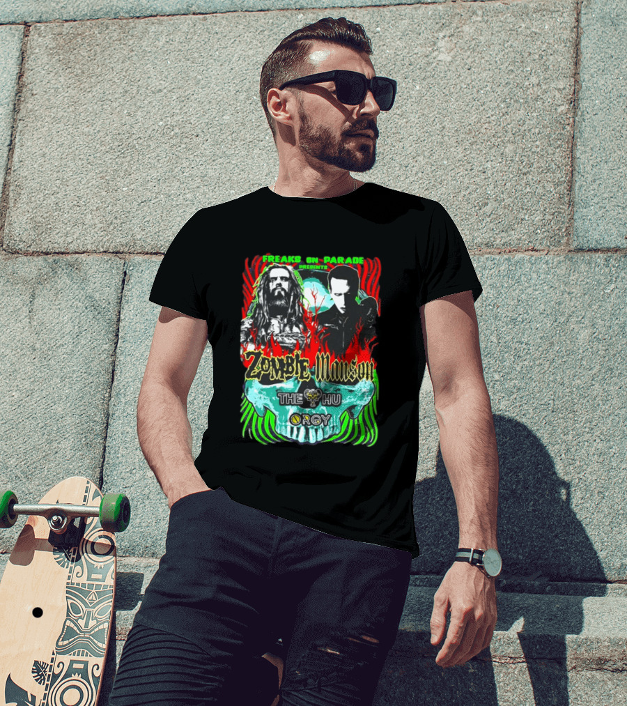 Freaks On Parade Presents Zombie Manson The HU Orgy 2026 Summer Tour T-Shirt