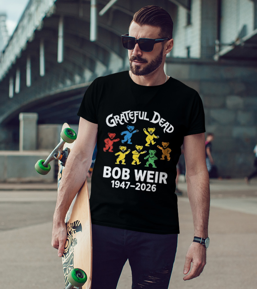 Grateful Dead Bob Weir 1947 2026 Dancing Bears T-Shirt