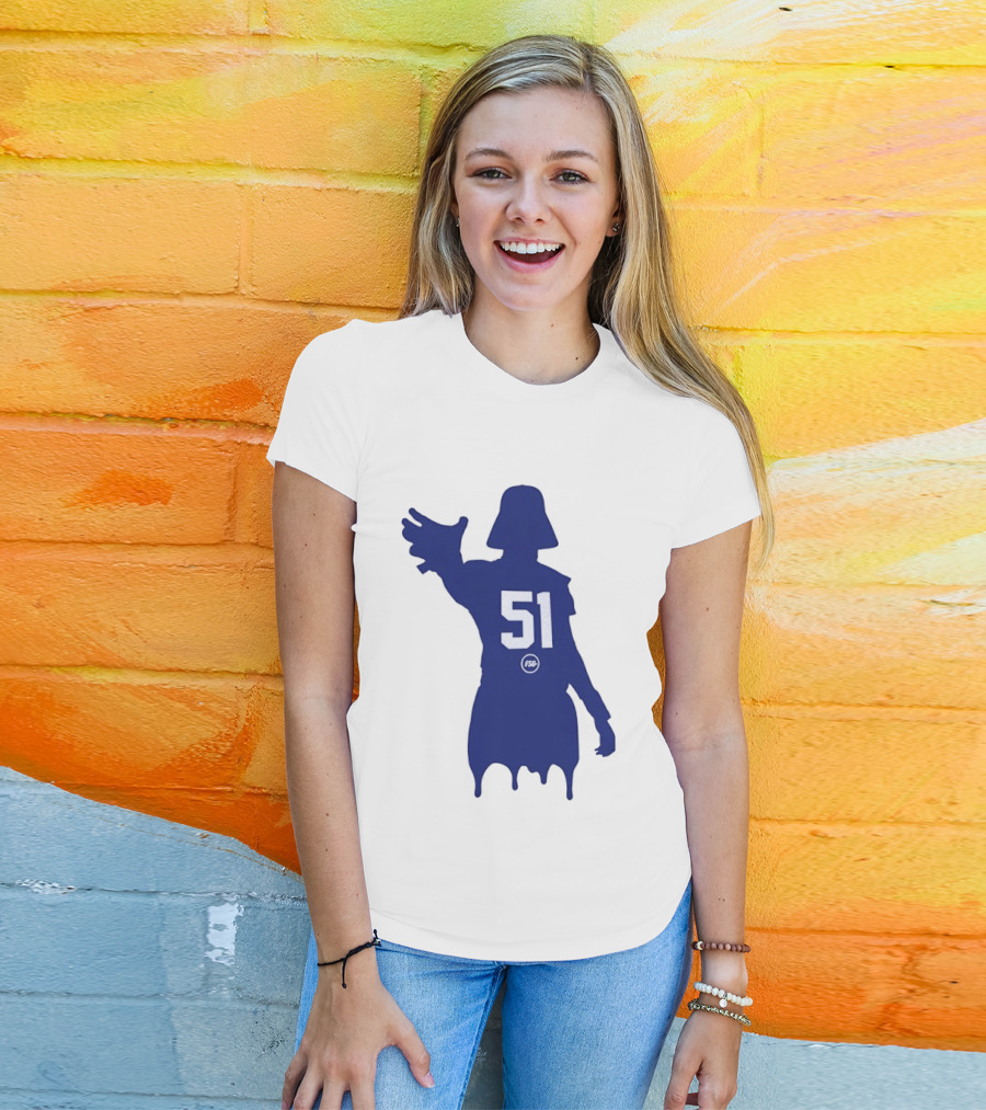 Darth Vader Silhouette Abdul Carter 51 New York Giants Football T-Shirt