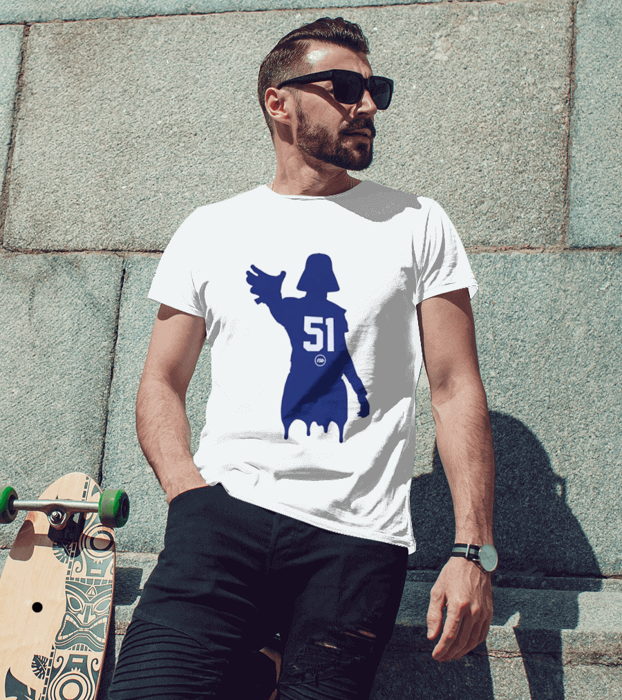 Darth Vader Silhouette Abdul Carter 51 New York Giants Football T-Shirt