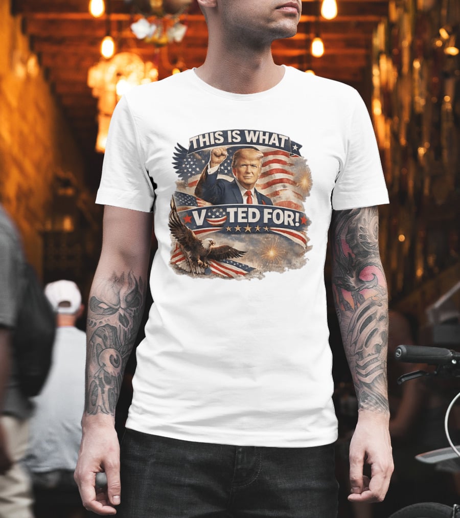 This Is What I Voted For Trump Eagle American Flag T-Shirt